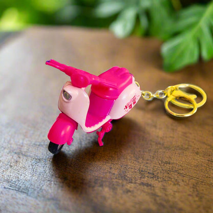 Retro Vespa-Inspired Toy Scooter Keychain