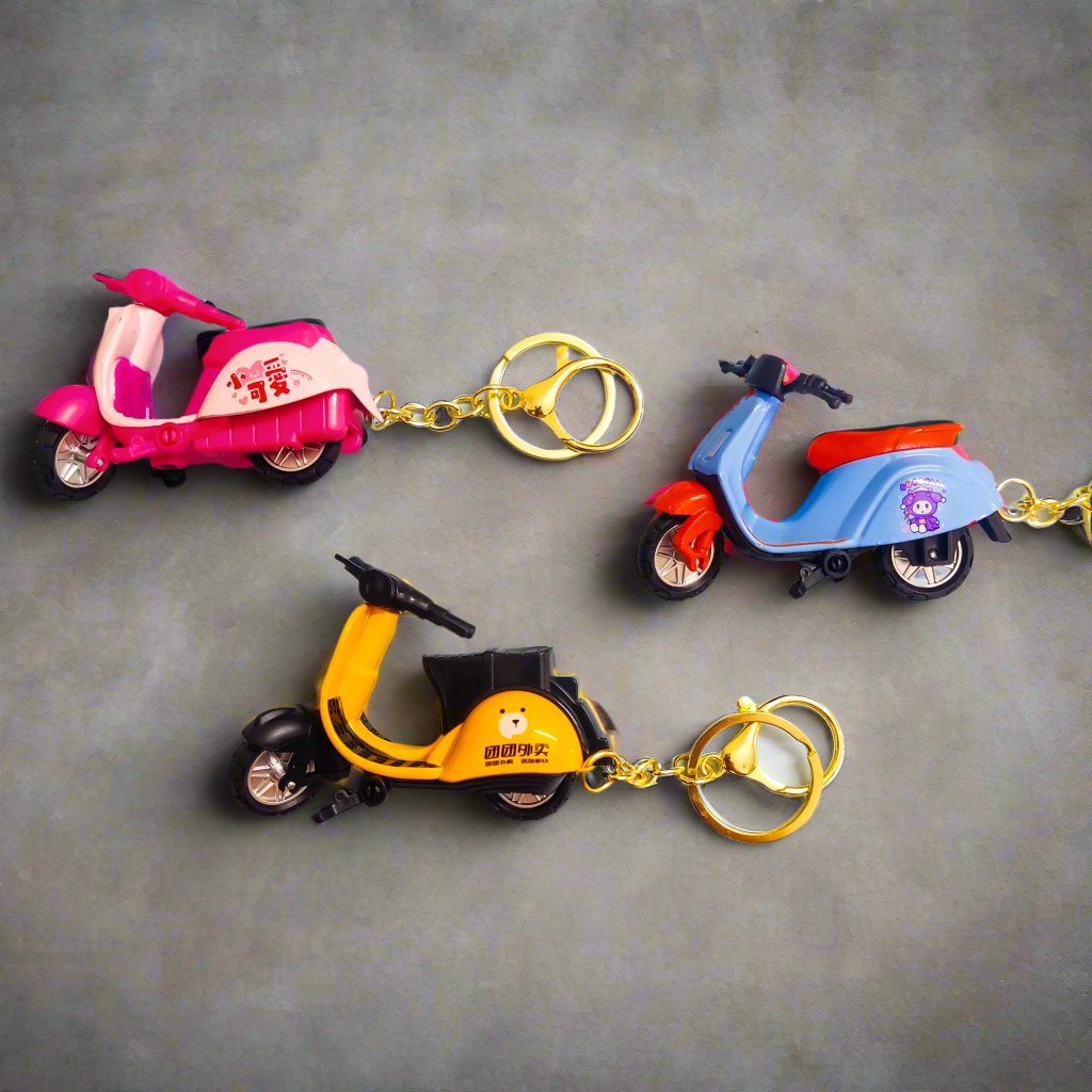 Retro Vespa-Inspired Toy Scooter Keychain