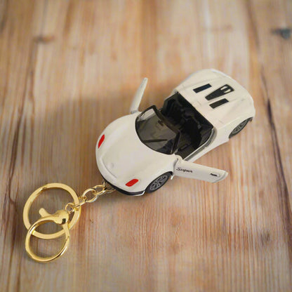 Miniature Supercars Pull-Back Diecast Toy Keychain – Luxury Sports Car Keyring