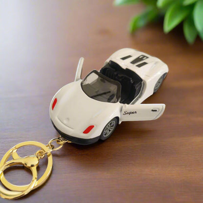 Miniature Supercars Pull-Back Diecast Toy Keychain – Luxury Sports Car Keyring