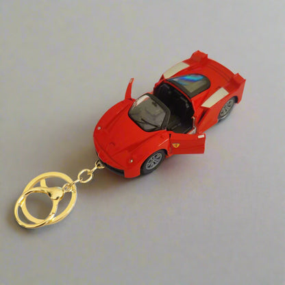 Miniature Supercars Pull-Back Diecast Toy Keychain – Luxury Sports Car Keyring