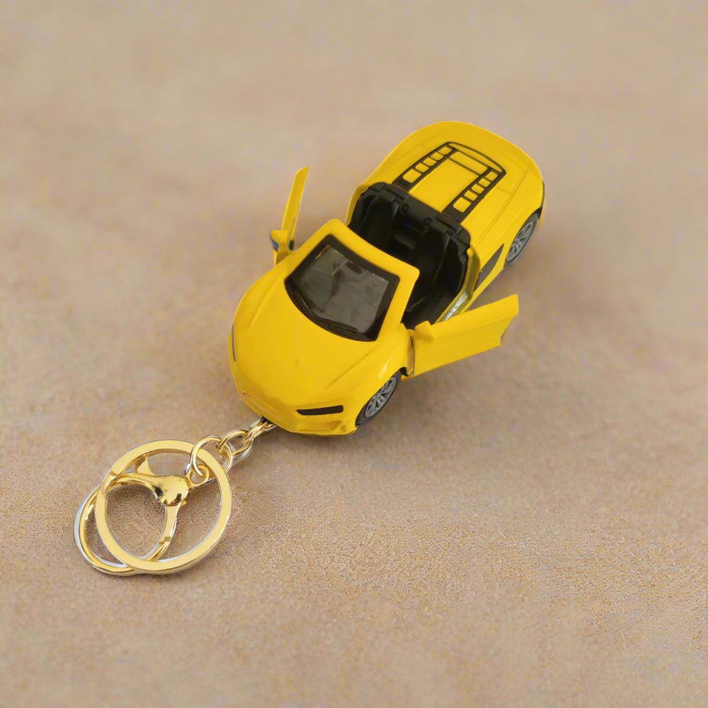 Miniature Supercars Pull-Back Diecast Toy Keychain – Luxury Sports Car Keyring