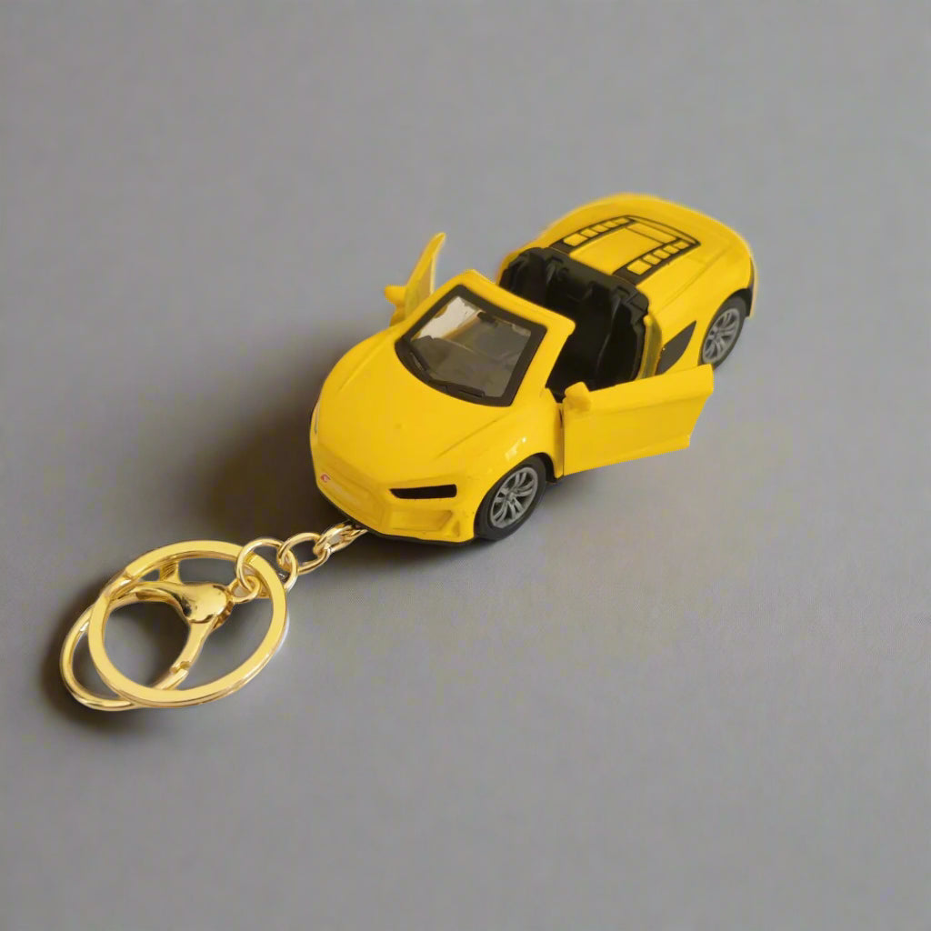 Miniature Supercars Pull-Back Diecast Toy Keychain – Luxury Sports Car Keyring