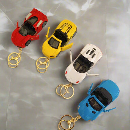 Miniature Supercars Pull-Back Diecast Toy Keychain – Luxury Sports Car Keyring