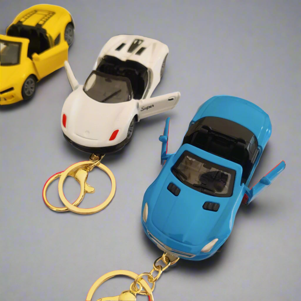 Miniature Supercars Pull-Back Diecast Toy Keychain – Luxury Sports Car Keyring