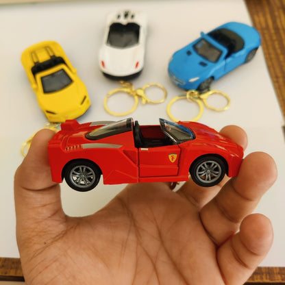 Miniature Supercars Pull-Back Diecast Toy Keychain – Luxury Sports Car Keyring