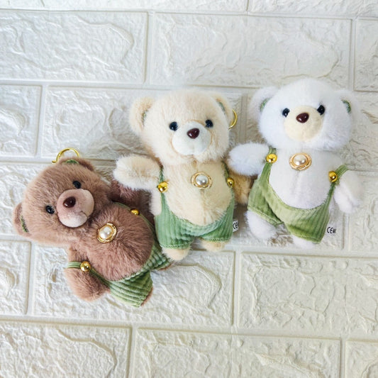 Pastel Teddy Bear Soft Toy Keychain – Adorable Gift Accessory
