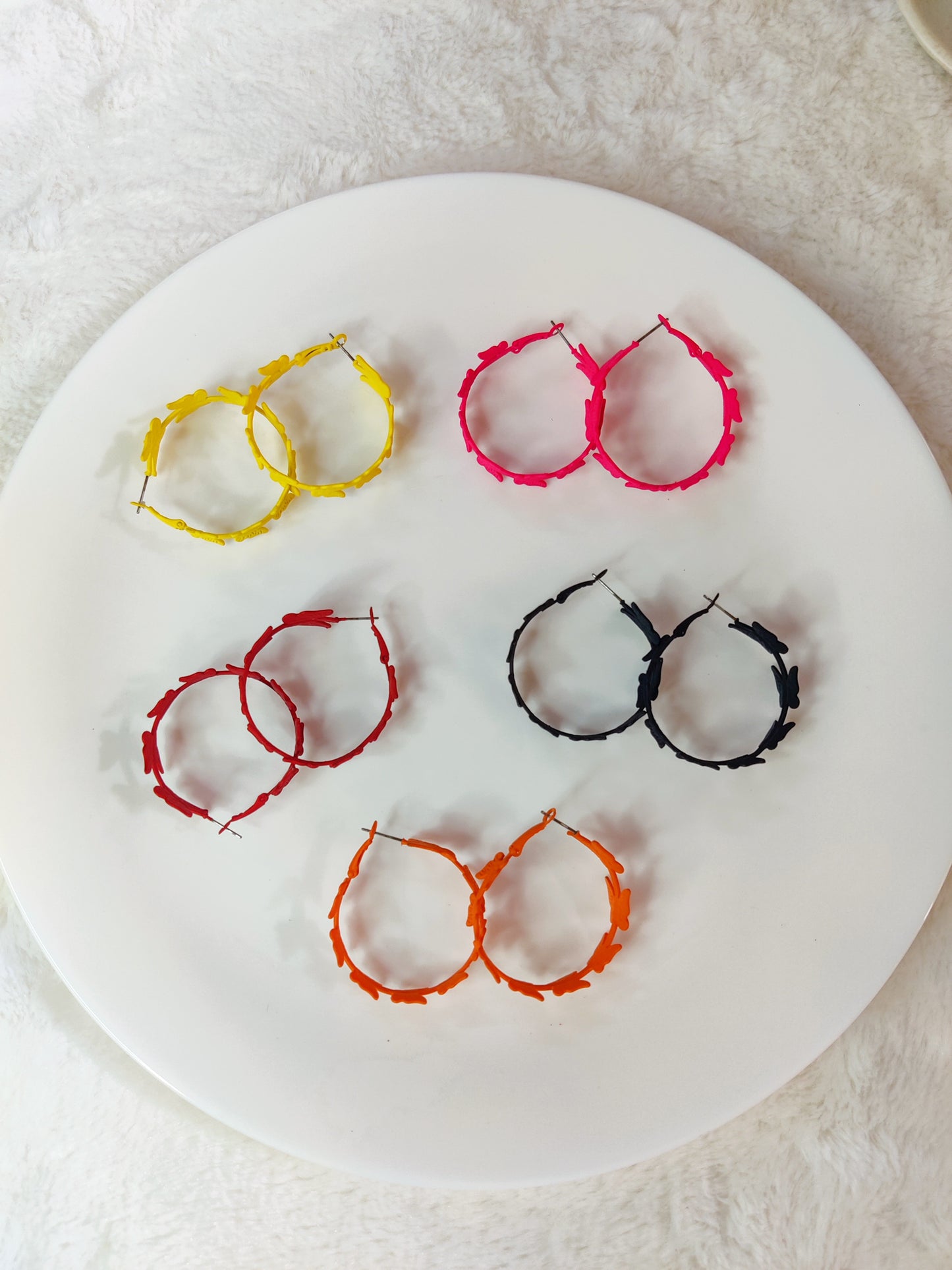 Colorful Butterfly Hoop Earrings for Women | Korean Aesthetic Statement Jewelry