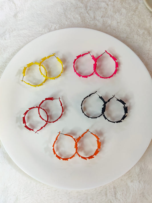 Colorful Butterfly Hoop Earrings for Women | Korean Aesthetic Statement Jewelry