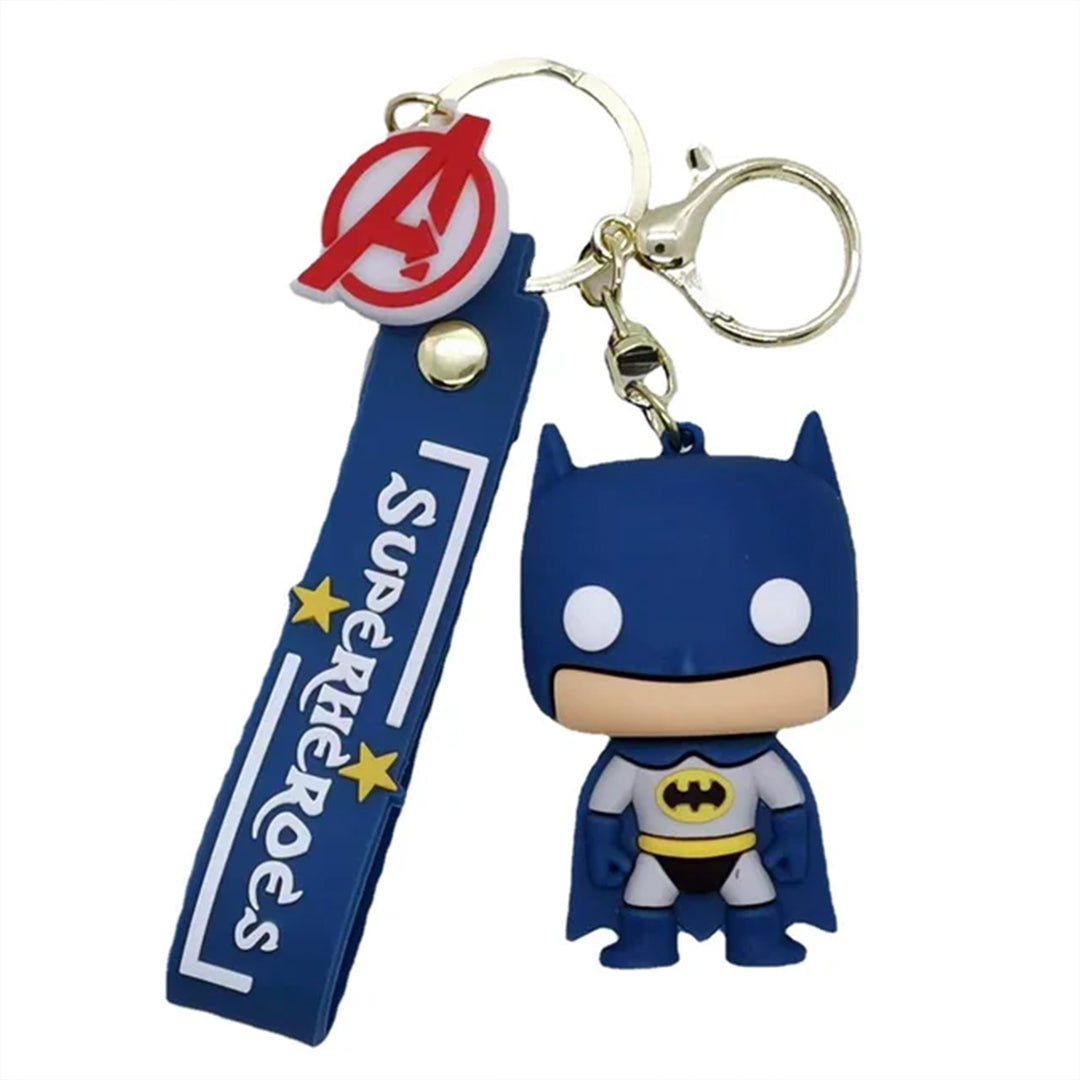 Marvel's and DC Universe 3D Rubber Keychains with Strap