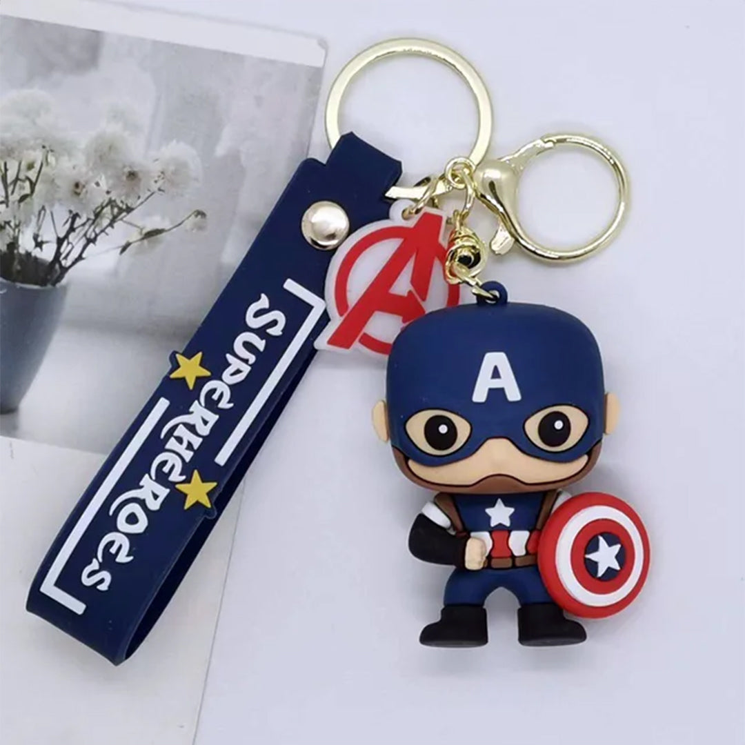 Marvel's and DC Universe 3D Rubber Keychains with Strap