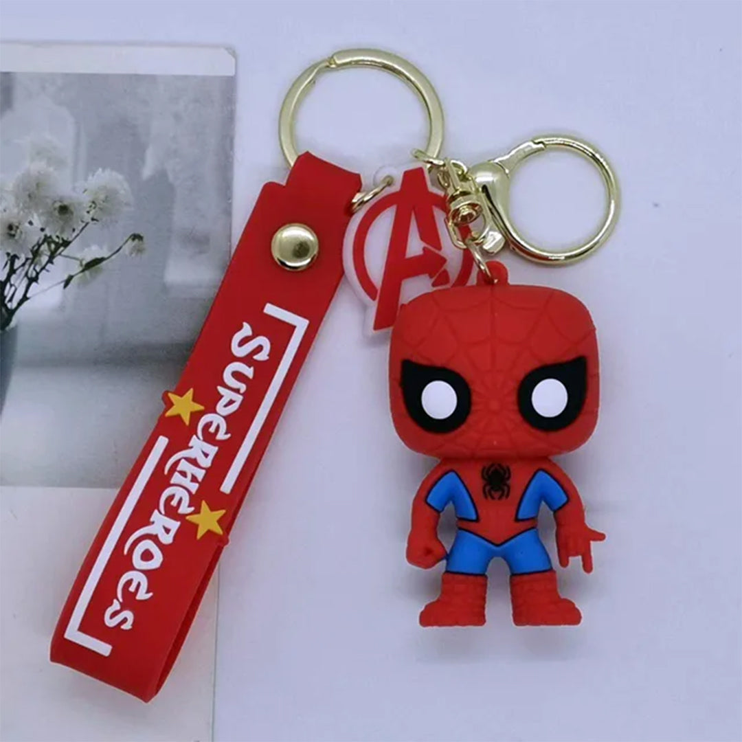Marvel's and DC Universe 3D Rubber Keychains with Strap