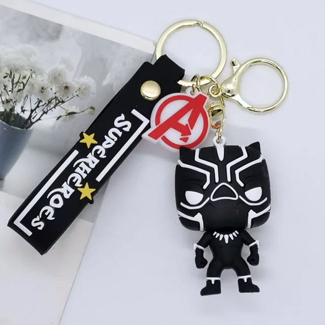 Marvel's and DC Universe 3D Rubber Keychains with Strap
