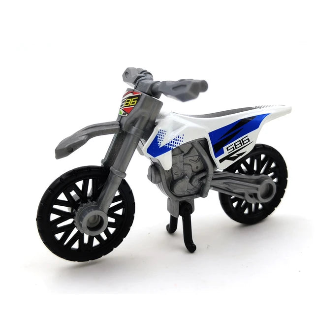 Dirt Bike Racer Mini Motocross Keychain White1