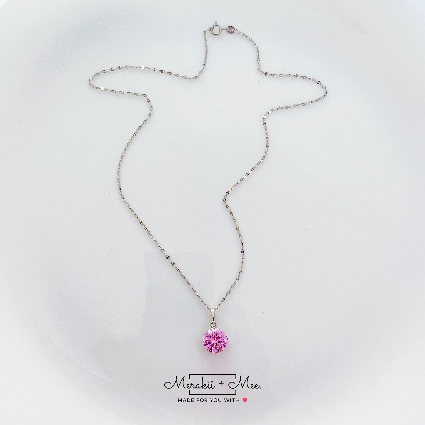 Pink Star Minimal Diamond Necklace