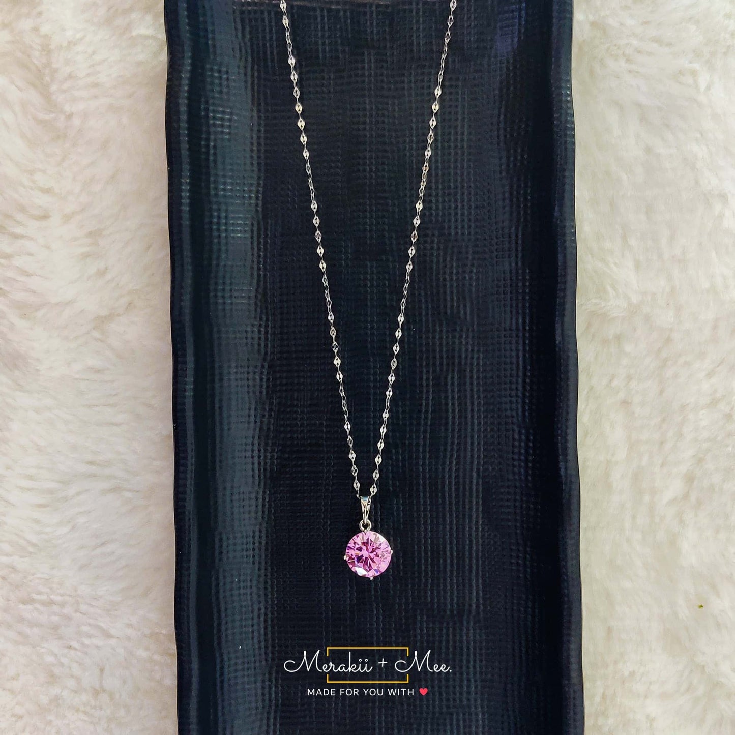 Pink Star Minimal Diamond Necklace