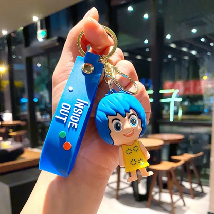 Inside Out 3D Rubber Keychains (SET OF 8)