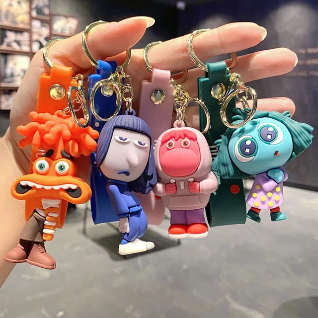 Inside Out 3D Rubber Keychains (SET OF 8)