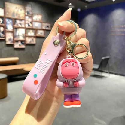 Inside Out 3D Rubber Keychains (SET OF 8)