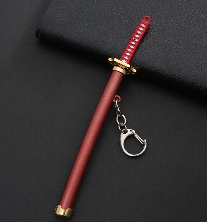 Demon Slayer, One Piece and Anime Series Mini Katana Toy Metal Keychain