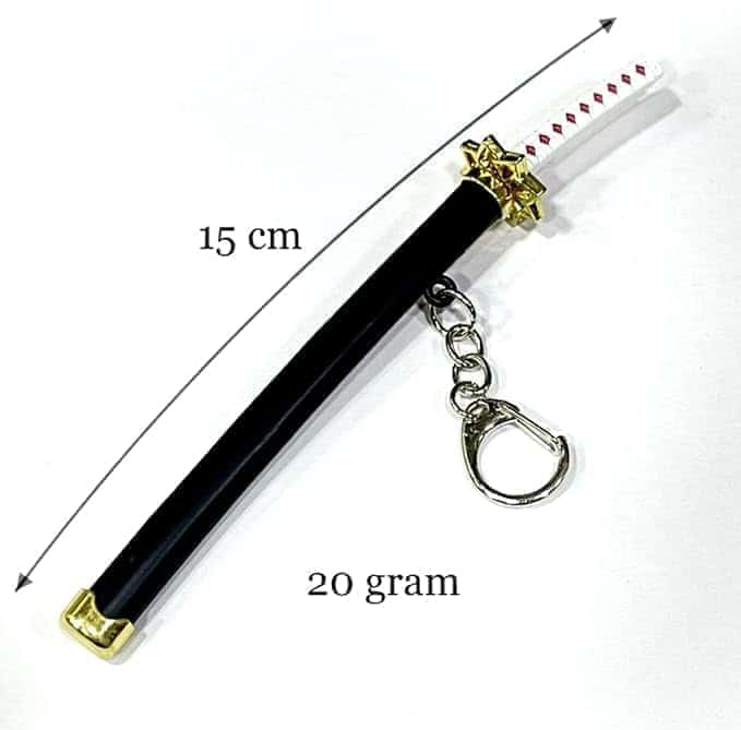 Demon Slayer, One Piece and Anime Series Mini Katana Toy Metal Keychain