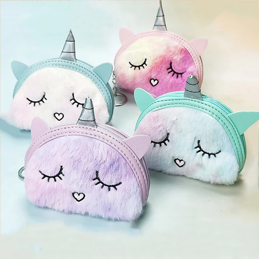 Cute Unicorn Fur Coin Wallet Pouch | Bag Pouches