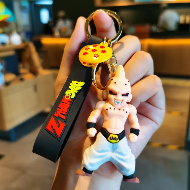 Dragon Ball Z Figures 3D Keychain with  Strap and Charm