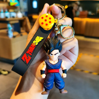 Dragon Ball Z Figures 3D Keychain with  Strap and Charm