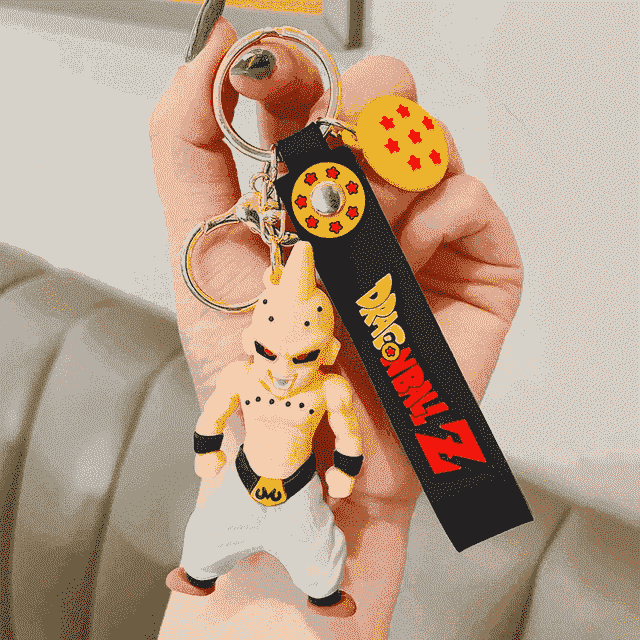 Dragon Ball Z Figures 3D Keychain with  Strap and Charm