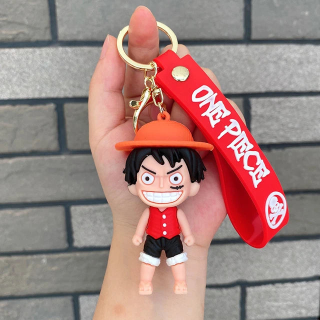 One Piece 3D Rubber Keychain - Monkey D Luffy, Franky, Chopper, Brook, Sanji