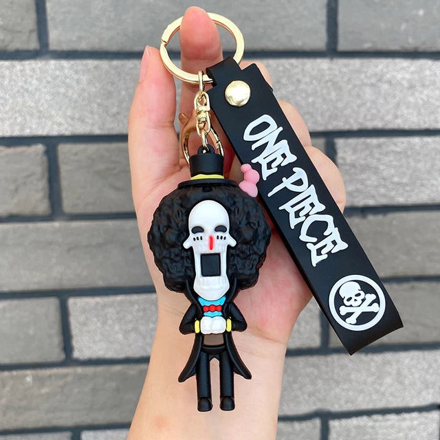 One Piece 3D Rubber Keychain - Monkey D Luffy, Franky, Chopper, Brook, Sanji