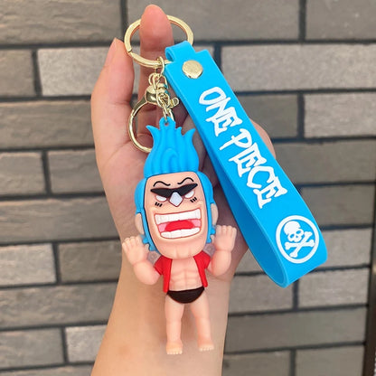 One Piece 3D Rubber Keychain - Monkey D Luffy, Franky, Chopper, Brook, Sanji