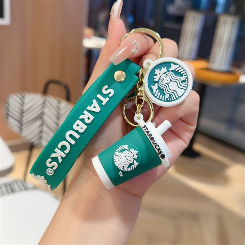 Starbucks Coffee Sipper and Glass Keychain