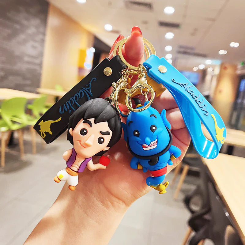Aladdin 3D Keychains with Hook and Strap