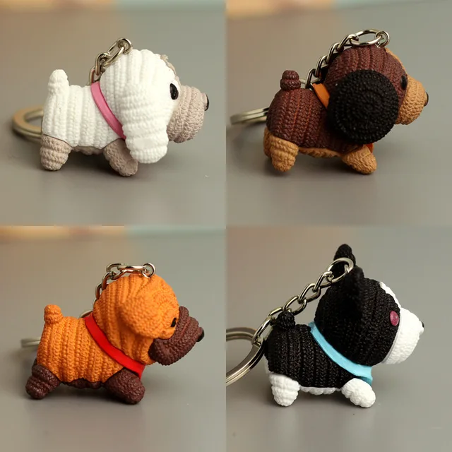 Adorable Knitted Puppies Keychain for Dog Lovers | Pack of 2 keychain