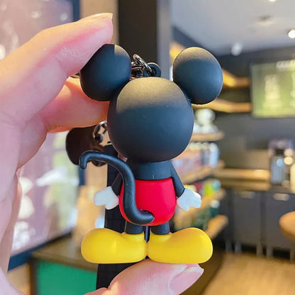 Mickey & Minnie 3D Rubber Keychain with Hook and Strap