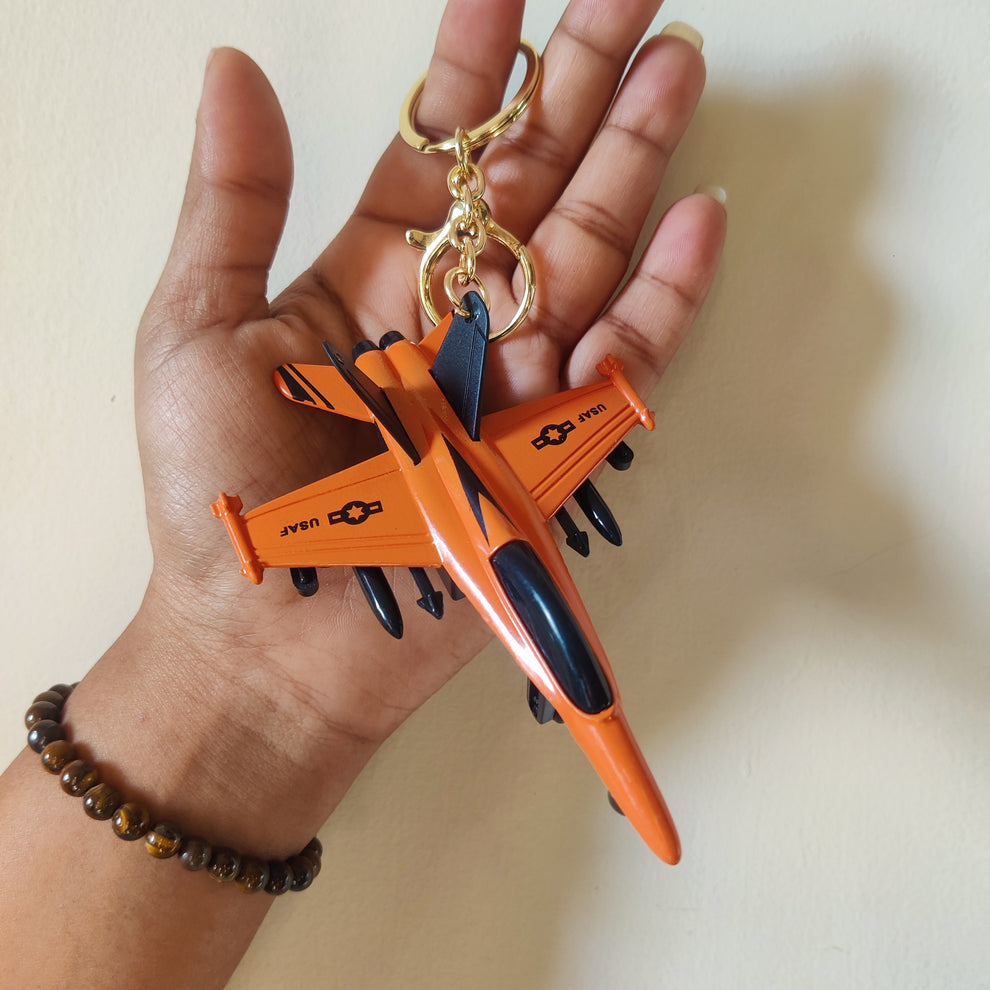 Military Fighter Jet Pull Back Plane Keyring – Merakii Mee
