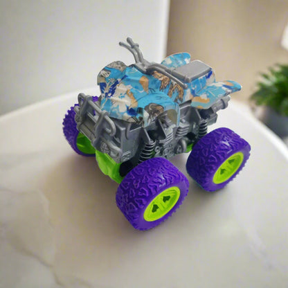 Monster Quad Bike Toy and Keychain for Kids – Friction Power Stunt Vehicle
