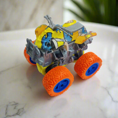 Monster Quad Bike Toy and Keychain for Kids – Friction Power Stunt Vehicle