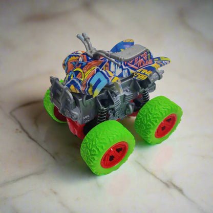 Monster Quad Bike Toy and Keychain for Kids – Friction Power Stunt Vehicle