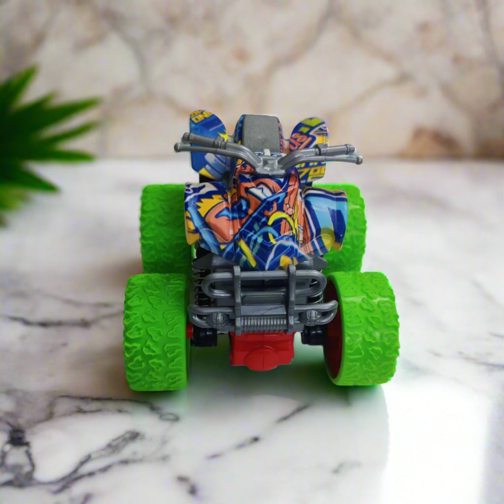 Monster Quad Bike Toy and Keychain for Kids – Friction Power Stunt Vehicle