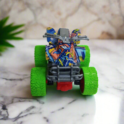 Monster Quad Bike Toy and Keychain for Kids – Friction Power Stunt Vehicle