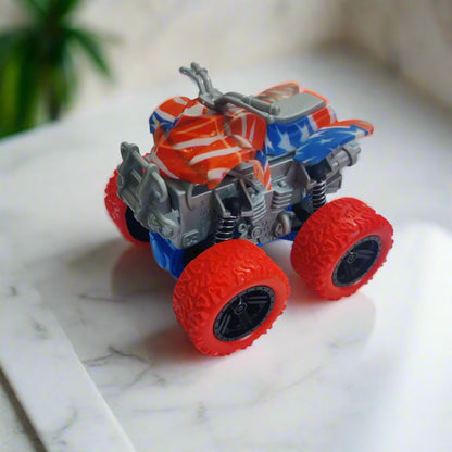 Monster Quad Bike Toy and Keychain for Kids – Friction Power Stunt Vehicle