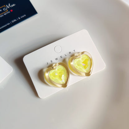 Pastel Heart Stud Earrings – Soft Girl Aesthetic Jewelry
