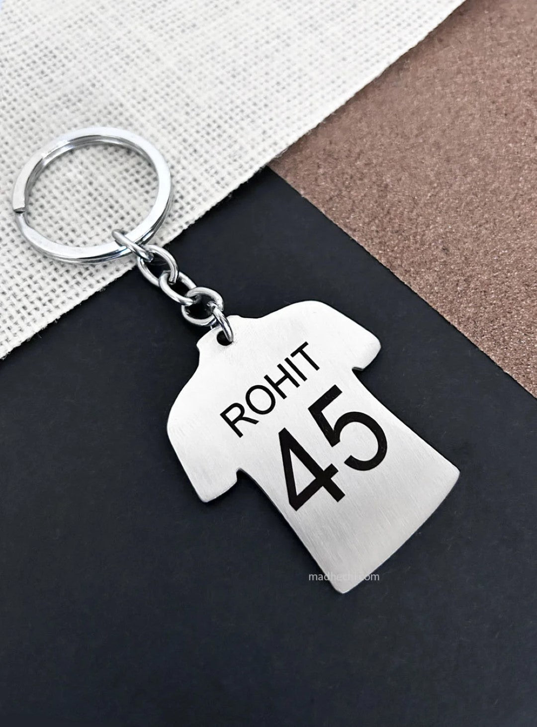 Cricketer Jersey Metal Keychain | Virat Kohli | MS Dhoni | Rohit Sharma