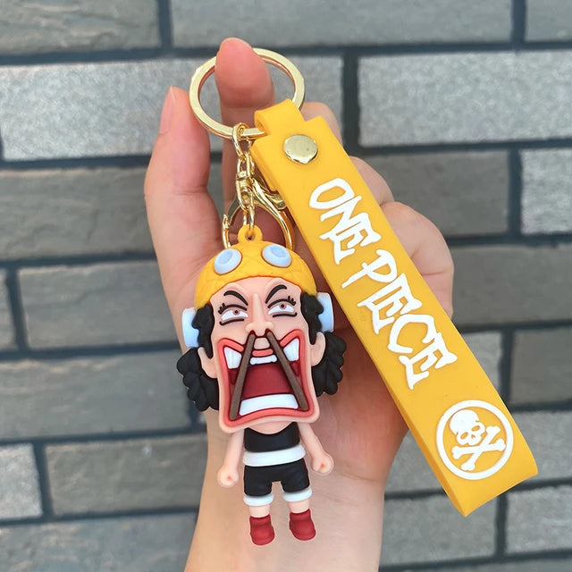 One Piece 3D Rubber Keychain - Monkey D Luffy, Franky, Chopper, Brook, Sanji