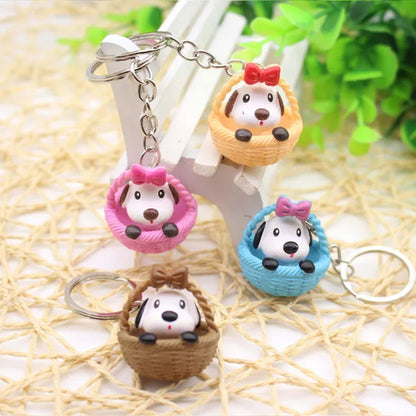 Snoopy Dog in the Basket Keychain [Pack of 2]