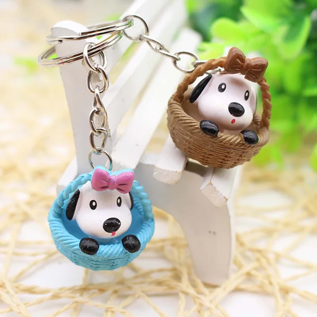 Snoopy Dog in the Basket Keychain [Pack of 2]