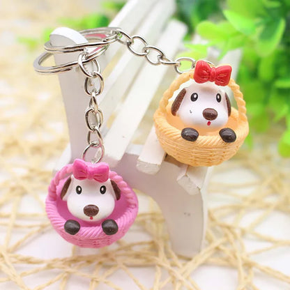 Snoopy Dog in the Basket Keychain [Pack of 2]
