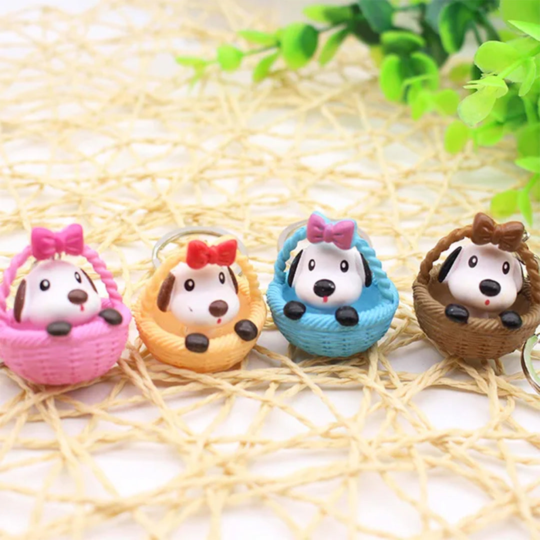 Snoopy Dog in the Basket Keychain [Pack of 2]